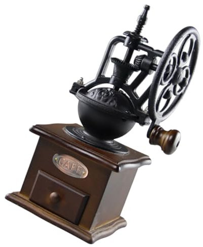 OKUMEYR Handbetriebene Kaffeemühle Aus Holz Für Kaffeebohnen Mit Kurbelgriff Kompakt Und Zerlegbar Für Einfache Reinigung Und Vielseitig Für Küche Büro Und Unterwegs