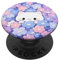 Kawaii Cute White Cat Hiding In Spring Flowers Designs PopSockets Adhesive PopGrip