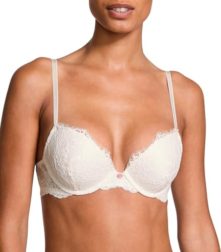 Victoria's Secret Dream Angels Push-Up Bra, Coconut White Lace (New Look), 38DDD