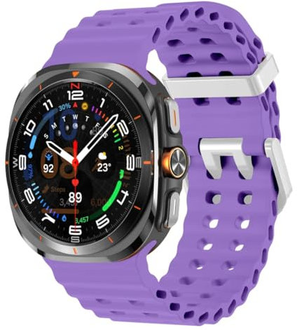 Correa Ajustable para Samsung Galaxy Watch Ultra, Correas Compatible con Smartwatch Ultra 47mm, Ideal para Deportes y Actividades Acuáticas, Resistente al Agua y Polvo. (Morado)