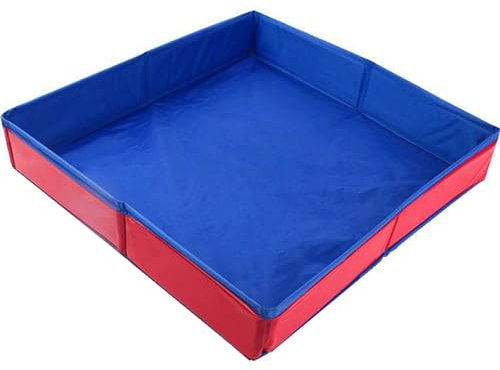 XJKLBYQ Foldable Oxford Cloth Sand Tray,Sand Table, PVC Folding Sand Box, Safe Outdoor Box Toys, 19.69x19.69x3.15 Fun Tray Sensory Toys, Educational for Kids