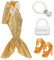 HEMOTON 1 Set Abendkleid Puppen Kostüm Kleid Puppenkleid Meerjungfrau Modepuppen Ankleidezubehör Modepuppen Kleidung Miniaturkleidung Puppenschuh Puppen Kostümzubehör Plüsch