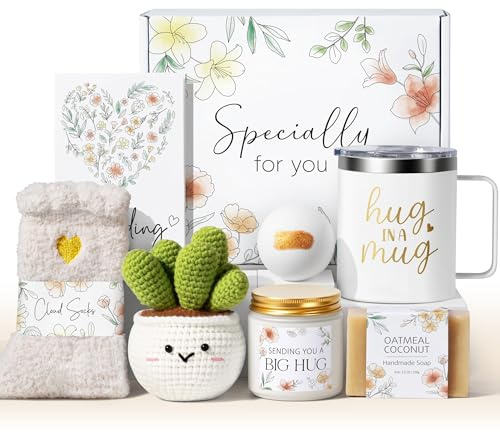 Self Care Geschenkkorb für Frauen, Geburtstagsgeschenke für Frauen, Spa-Pflegepaket, inspirierender Beileidsgeschenkkorb, einzigartiges Muttertagsgeschenk für Mutter, Ehefrau, Freundin, Schwester