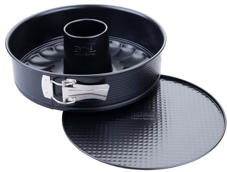 Zenker Springform mit Flach- und Rohrboden Perfect Black Ø 26 cm – Hochwertige Backform mit Antihaftbeschichtung, Hitzebeständigkeit +230 °C Made in Germany