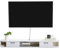 GAOAZHEN 47-75 inch Floating TV Stand,Floating TV Shelf for Wall Mounted, Modern Floating Entertainment Center Media Console Shelf(White,120CM)
