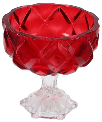 Ice Cream Dessert Bowls,Ice Cream Glass Dessert Clear Glasses Trifle Bowl Small Clear Glass Bowls Vintage Glassware Small Bowls Glass Cereal Bowls Vintage Glass Bowls Cute Bowls Ice Cream Dishes Red