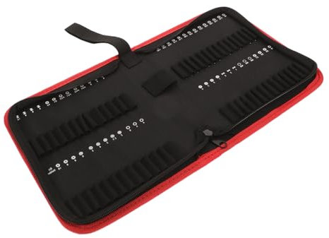 CLISPEED Oxford Cloth Tool Pouch Zipper Pouch Handheld Heavy Duty Drill Bit Storage Bag Organizer for Hardware Items 55pcs Set Portable Tool Bag for Workshop and Travel