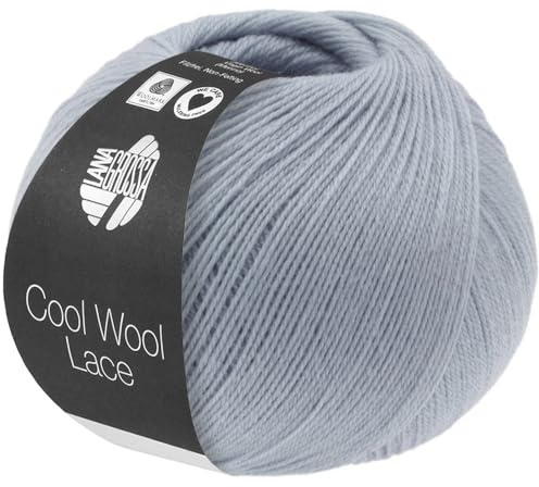 LANA GROSSA Cool Wool Lace | Extrafeine Merinowolle waschmaschinenfest und filzfrei | Handstrickgarn aus 100% Schurwolle (Merino) | 50g Wolle zum Stricken & Häkeln | 400m Garn FB 62