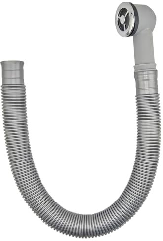 Ctyjia 1 Stück Waschbecken Überlauf, Durchmesser 36 mm Runde Schnittstelle, Edelstahl Spülbecken Überlaufkopf mit 450mm Überlaufrohren, für Lochdurchmesser von 30-32 mm