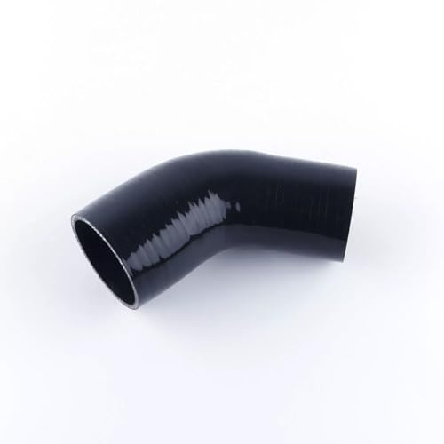 LUXERAD 45 Grad Innendurchmesser 60mm bis 70mm Schwarz Bohrung Reduzier Reduzierer Bogen Schlauchkupplung Lang 4(102mm) Universal Verstärkt Turbo Direkt Lufteinlassrohr