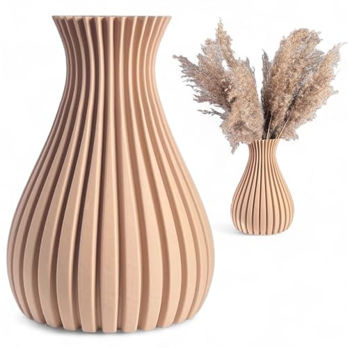 Blumenvase, unzerbrechlich, 25 cm, moderner Vase, Hochzeit, für alle Tage, Wohnungsdekoration, massive 3D-Vase, Boho-Stil Vase