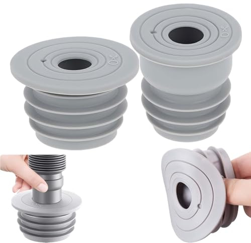 2Pcs Washing Machine Hose Connector, SVOCK Washing Machine Waste Pipe Connector, 35-40mm Waste Machinery Rubbish Hose Spigot, 45-50mm Rubbish Machinery Flexible Tube Pipe Sealer Seal Ring Drain Plug