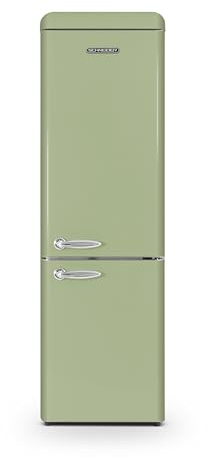 Schneider SCCB250V-VAE - Réfrigérateur combiné 249L Vintage Vert amande