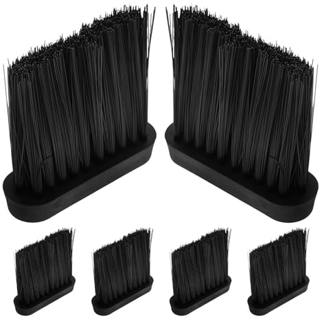HAKIDZEL 6pcs Fireplace Brush Head Refill Ash Broom Replacement for Wood Stove Cleaning for Brick Hearth Sweeping and Fireplace Dust Removal