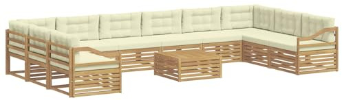 vidaXL Sofagarnituren Massivholz Akazie, Garten, modernes Outdoor-Sofa, gemütliche Lounge-Möbel für die Terrasse, langlebige Sitzgruppe