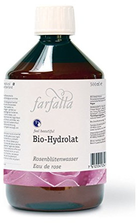 Farfalla Bio-Hydrolat - Rosenblütenwasser 500ml Flasche