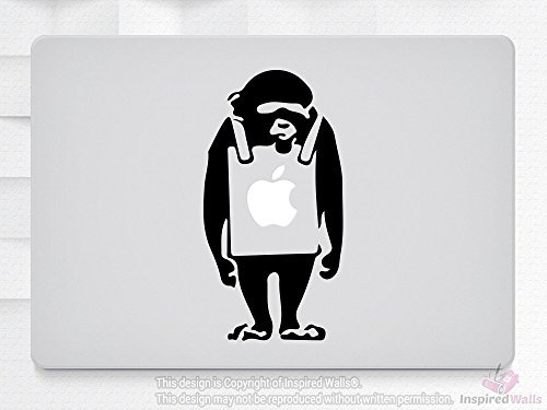 Banksy Monkey Laptop MacBook iPad Tablet NoteBook Aufkleber Decal Vinyl Skin by Inspired Walls®