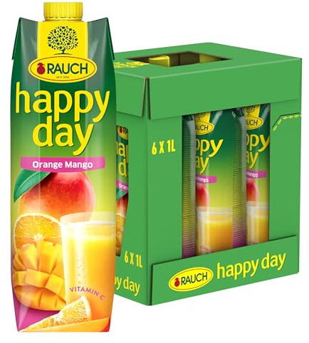 Rauch Happy Day Orange Mango, Vegan, 6er Vorratspack (6 x 1l)