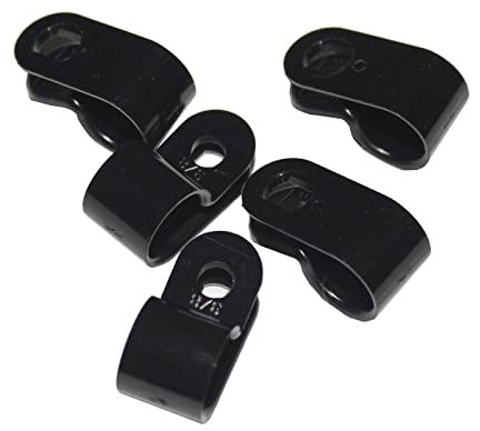 Lumonic Juego de sujetacables 100x P-Clip I 9mm Perfectamente adecuado para cables con un diámetro de 3/8 I También como: Pinza para cables, fijación