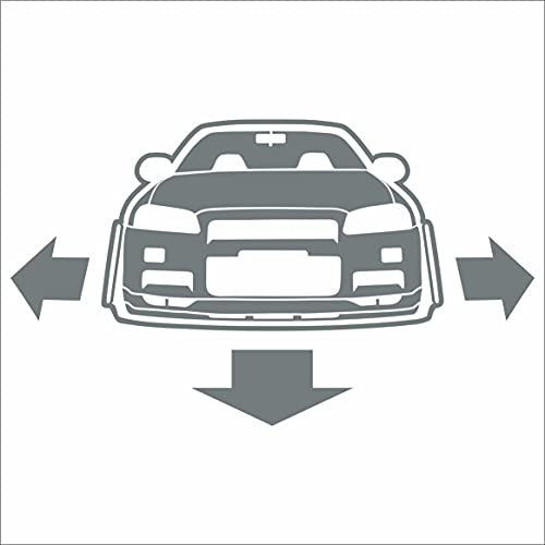 JINTORA - Autoaufkleber Tuning - Auto Aufkleber - Skyline r34 deep, Large - 169x99 mm - Auto Sticker Bus Fenster Heckscheibe Camper wetterfest Outdoor Sticker Auto Deko LKW Tuning - grau