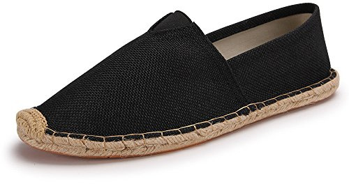 SHELAIDON Stroh Strandschuhe Leinen Herren Canvas Espadrilles Frauen Slip-on Flats