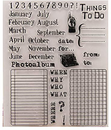 arriettycraft To Do-Liste, Kalender, Fotoalbum, Erinnerung, klare Stempel, transparent, für Sammelalben, Fotodekorationen, Kartengestaltung