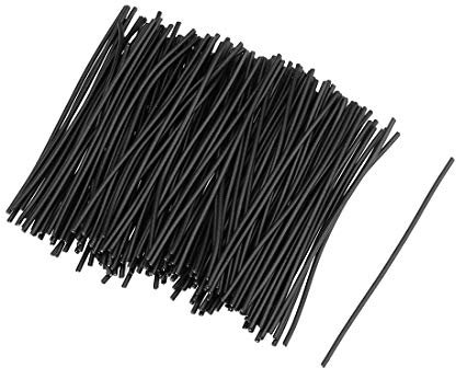 sourcing map 2.4 Inches Metallic Twist Ties Reusable Cable Cord Wire Ties Black 500pcs