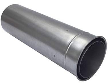 Doppelwandfutter für Rauchrohr Ø150mm Länge 500mm kürzbar Ofenrohr Kaminrohr