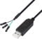 DTECH FTDI USB zu TTL Seriell Adapter 3.3V Debug Kabel TX RX Signal 3 Pin Buchse FT232RL Chip für Windows 10 8 7 Linux MAC OS (1m, Schwarz)