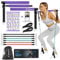 Goocrun Tragbares Pilates-Stangenset von mit Widerstandsbändern für Männer und Frauen – 3er-Set Übungsbänder – Heim-Fitnessstudio, Workout-Set zur Körperstraffung – mit Fitness-Poster und Video