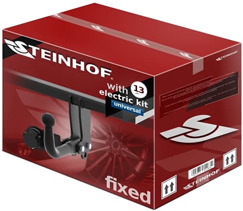 STEINHOF NEU Anhängerkupplung AHK starr kompatibel mit FIAT Punto Evo 199 Fließheck 3/5-tür ab 2009 mit 13-polig Universal-Elektrosatz