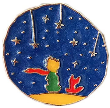 Molinter Brosche Kleiner Prinz Brooch Puppe Tropfen Öl Abzeichen Nadel Anstecker Weihnachten Geschenk (Stil 1)
