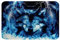 Loussiesd Wolf Badematte 50x80cm für Schlafzimmer Safari Tier Absorbierend rutschfest Badezimmerteppich Cool Tierwelt Stil Plüsch Wohnzimmer Badvorleger Glitzer Blau Wild Wolf Zottelig Badteppiche