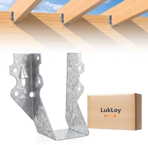 LukLoy 2x4 Joist Hanger 20 Gauge Galvanizing Face Mount Joist Hangers for Wood, 10 Pack
