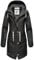 Navahoo Damen Übergangsjacke Regenmantel wasserdicht lang mit Kapuze Tropical Stormoo Black Gr. M