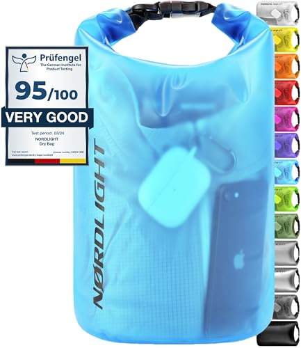 Sac Étanche 30L Dry Bag - (Bleu) Pochette Étanche Nautique, Sac a Dos Imperméable avec Fermeture Roll Top Et Bandoulière | Natation, Plage, Canoë, Stand Up Paddle, Plongée