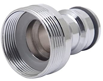 Raccordo portagomma da 1 Pezzo Adattatore per Rubinetto con Filettatura Maschio M24 e Raccordo per Tubo Flessibile Femmina M21 Set di connettori rapidi per Lavatrice da Cucina da Giardino Rubinetto