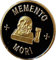 Memento Mori Medaillon Farbe Totenkopf Sanduhr Remember You Must Die Coin
