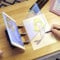 Ejoyous Tavolo da Disegno Ottico, Tavolo da Disegno Portatile Lavagna per Stencil Schizzo di Lenti Schizzi Mago Copy Pad Proiettore Pittura Copy Board per Bambini Pittura
