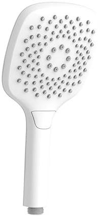 Primaster Handbrause 3 Strahlarten Water Flow quadratisch weiß mit Wasserspareinsatz Handbrause