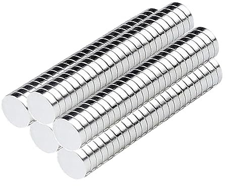 100 Stück Neodym Magnete,Mini Magnete Klein,6mm x 2mm Neodym Magnete Extra Stark,Kühlschrankmagnete,Neodym Magnete Stark,Whiteboard Magnete,für Kühlschrank,Pinnwand,Büro,Schule