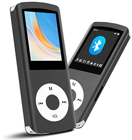 Hotechs MP3-Player/MP4-Player, MP3-Player mit 32 GB Speicherkarte, schlankes Design, digitales LCD-Display, 4,6 cm (1,8 Zoll) Display, FM-Radio
