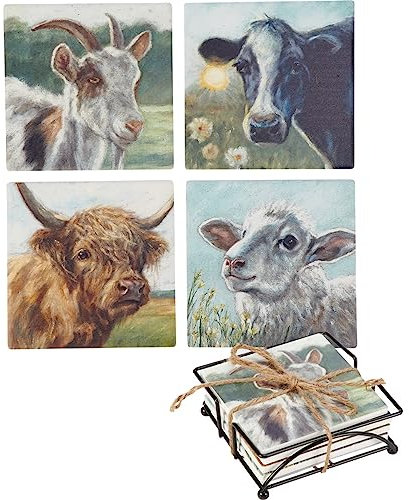 Ensemble de dessous de verre Farm Friends