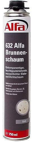 Alfa Brunnenschaum 750 ml Profi-Qualität Polyurethanschaum wasserdichter Montageschaum Bauschaum Pistolenschaum