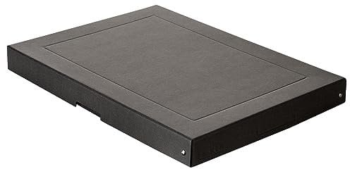 Original Falken PureBox Black. Made in Germany. 40 mm hoch DIN A3. Aufbewahrungsbox mit Deckel aus stabilem Recycling-Karton Blauer Engel Vegan Geschenkbox Transportbox Schachtel Allzweckbox