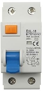 DEBLAN Disjoncteur électromagnétique à Courant résiduel, 2P 4P 10/30/100/300mA, Type AC RCCB RCD ELCB, disjoncteur différentiel, Interrupteur de sécurité (Size : 100mA, Color : 2P 40A)