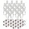 gouveo Lot de 24 bouteilles en verre avec bouchon mécanique – Bouteilles vides de 40 ml à remplir – Bouteilles décoratives à bouchon mécanique – Mini bouteilles décoratives (BF040H)