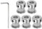sourcing map 5Stk 2GT Riemenscheibe 16 Zähne 6mm Bohrung 13mm Aluminum Zahnriemen Scheibe mit 2mm Sechskant Steckschlüssel für 6mm Breite Gürtel 3D Drucker CNC Maschine Zubehör Silberton