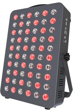 Hooga Rotlichttherapie für Kopf und Körper, Rot 660nm Nahinfrarot 850nm, 60 LEDs, Hochleistungs-Panel für Schmerzlinderung, Schlaf, Anti-Aging, Energie, Erholung Aufhängeset HG300