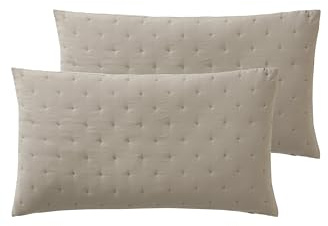 JOTEX Calm Kissenhülle 2er Set - Oeko Tex® Standard 100 Zertifiziert Kissenbezug aus hochwertigem Polyester - Beige, 90 x 50 cm